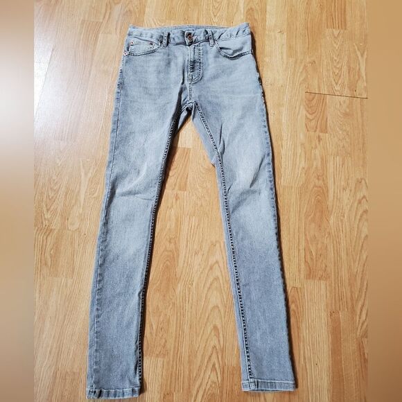 Topman Gray Stretch Skinny Jean Sz32/32 fits like 30/30 - Picture 2 of 13